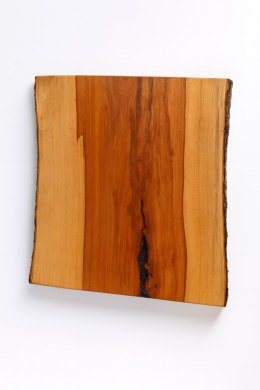 Deska z jabłoni | Deska z drewna jabłoniowego - unikatowa, olejowana, okorowana, naturalna, idealna do kuchni i serwowania