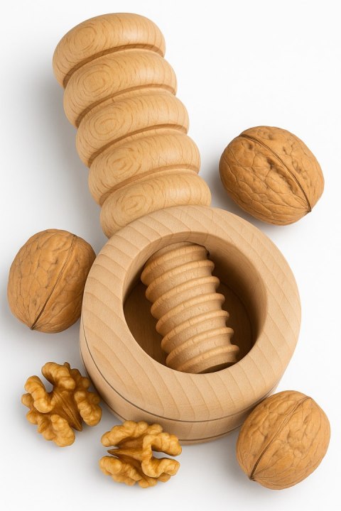 Dziadek do Orzechów drewniany | Drewniany dziadek do łupania orzechów | Klasyczny ręczny łupacz orzechów | Ekologiczny otwieracz