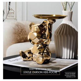 Figurka Miś origami ze złotą tacą złota