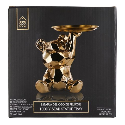 Figurka Miś origami ze złotą tacą złota