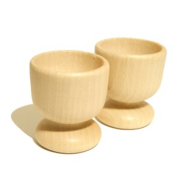 Kieliszki podstawki na jajka 2 szt | Kubeczki na jajka | Podstawki na jajko | Stojaki do jajek | Drewniane kieliszki na jajka 2 