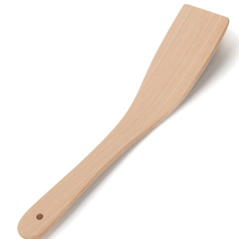 Łopatka drewniana Podgięta Wąska 29,5 cm | Łopatka drewniana do smażenia | Szpatułka kuchenna drewniana | Akcesoria kuchenne nat