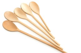 Łyżka drewniana Owalna Szwedzka 5 szt | Zestaw łyżek kuchennych drewno | Ekologiczne łyżki do gotowania | Drewniane przybory kuc