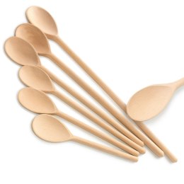 Łyżka drewniana Szwedzka 6 szt Zestaw | Komplet drewnianych łyżek kuchennych | Łyżki ekologiczne | Przybory kuchenne z drewna | 