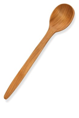 Łyżka z drewna czereśniowego Duża 27 cm | Ekologiczna drewniana łyżka | Naturalna łyżka kuchenna | Trwała łyżka do gotowania i s