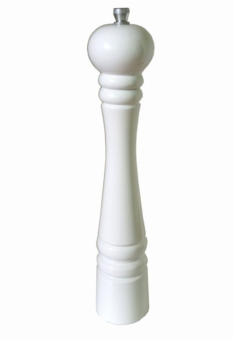 Młynek do pieprzu soli z mechanizmem stalowym biały 25 cm | Ręczny młynek kuchenny | Solidny stalowy mechanizm | Uniwersalny mły