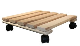 Podstawka podest pod donice na kółkach kwadratowa | mobilna podstawka na kółkach | kwadratowy stojak na doniczki | rolka transpo