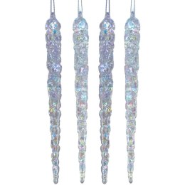 SOPLE LODU KRYSZTAŁOWE DEKORACJA WISZĄCA 30CM 4SZT