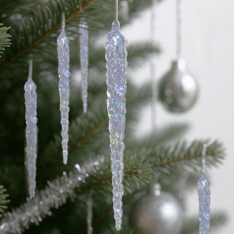 SOPLE LODU KRYSZTAŁOWE DEKORACJA WISZĄCA 30CM 4SZT