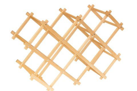 Składany stojak na wino drewniany | Regał drewniany na butelki | Organizer na wino składany | Stojak drewniany na wino | Półka n