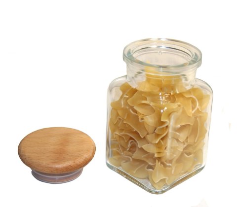Słoik na przyprawy duży 150 ml drewniana pokrywka | pojemnik kuchenny | szklany organizer przypraw | pojemnik z drewna i szkła |