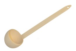 Warzecha chochla do kuchni polowej lub kotła, buk 36 cm - mała | Drewniana łyżka kuchenna | Nabierka do zupy | Łyżka do garnka |