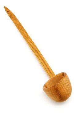 Warzecha, chochla drewniana 53 cm z drewna czereśniowego | duża łyżka drewniana | chochla do kotła | łyżka do kuchni polowej | d