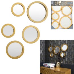 Zestaw 5 luster Gilded okragłe złote