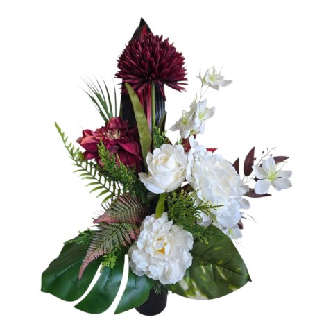 BUKIET WKŁAD DO WAZONU KWIATY NA CMENTARZ GRÓB POMNIK