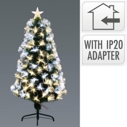 CHOINKA DEKORACYJNA ŚWIATŁOWODOWA CIEPŁY ZIMNY BIAŁY 120CM
