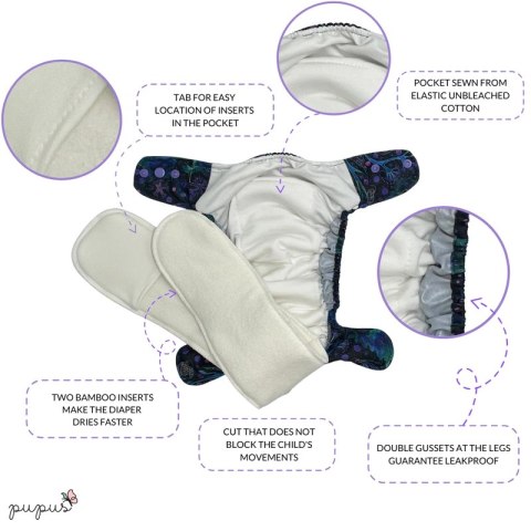 Pieluszka AIO (all in one) DZIEŃ W LESIE rzepy