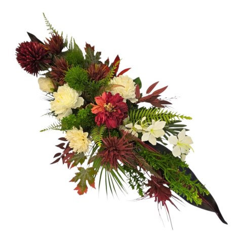 Stroik na cmentarz kwiaty wiązanka miska na grób wszystkich świętych