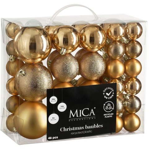 BOMBKA DEKORACYJNA PLASTIKOWA BEZPIECZNA 46SZT MICA COPPER