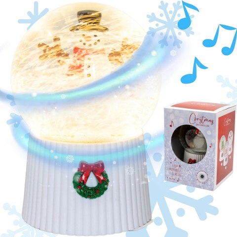 KULA ŚNIEŻNA GRAJĄCA 147MM LED BAŁWAN