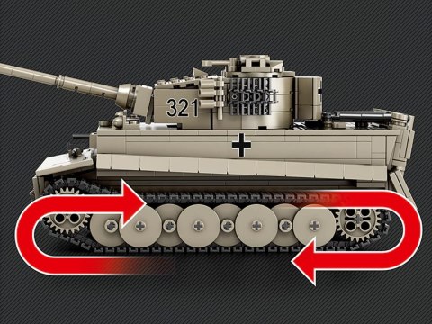 Klocki konstrukcyjne czołg TIGER I World of Tanks 1138ele 1:28 ZA5807