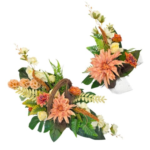 Komplet zestaw stroiki na cmentarz grób na wszystkich świętych