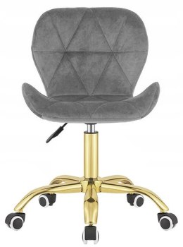 Krzesło obrotowe VASTO OFFICE VELVET DARK GREY GOLD