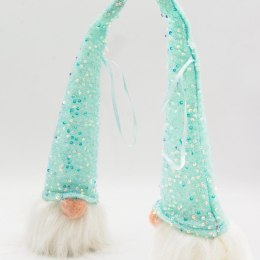 MIKOŁAJ DEKORACYJNY LED 25CM BŁĘKITNY