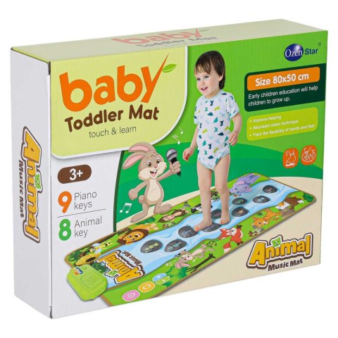 Mata edukacyjna dla dziecka interaktywna muzyczna grająca zwierzątka