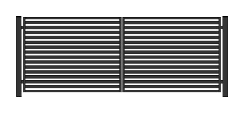 Brama typ WALL 60 - antracyt , brązowa , czarna , szara , zielona - 3,00 m