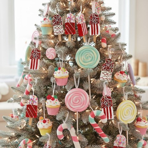 LODY DEKORACJA WISZĄCA 3 SZT - CZERWONY