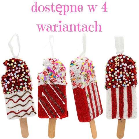 LODY DEKORACJA WISZĄCA 3SZT CZERWONY