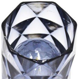 MINI LAMPA DEKORACYJNA 6 CM SZARA CIEPŁY BIAŁY 1 LED