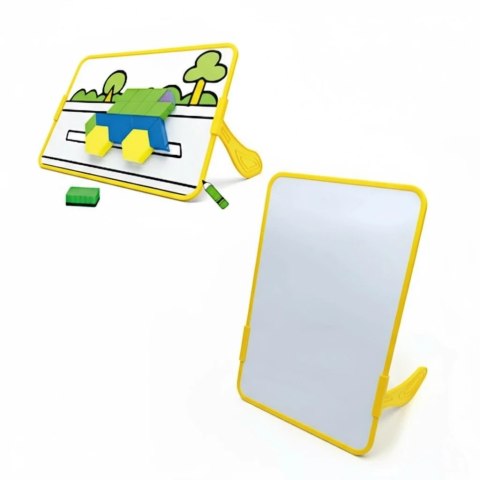 Magnetyczna mozaika Tangram z tablicą - 128 el. + karty pracy