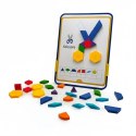 Magnetyczna mozaika Tangram z tablicą - 252 el. + karty pracy