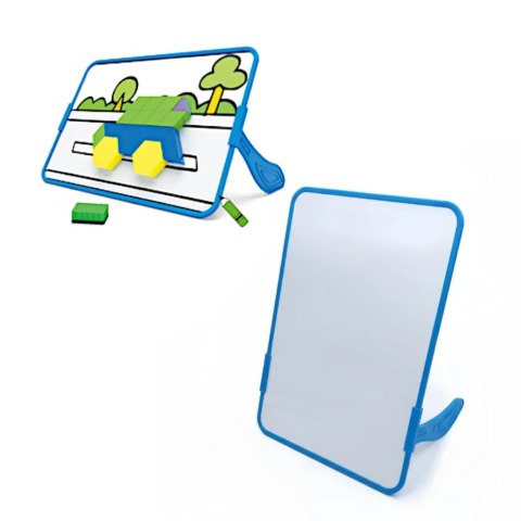 Magnetyczna mozaika Tangram z tablicą - 252 el. + karty pracy