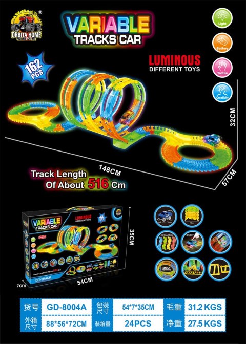 Tor Samochodowy Wyścigowy VARIABLE 162el.