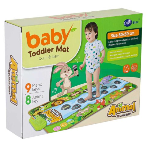 Mata edukacyjna dla dziecka interaktywna muzyczna grająca zwierzątka