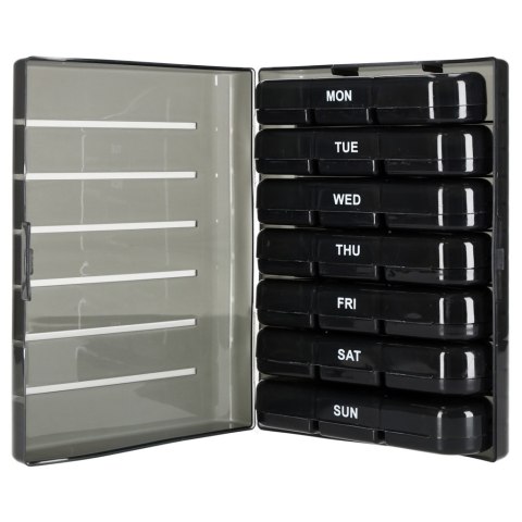 Pojemnik organizer na tabletki leki czarny