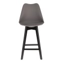 Stołek barowy Norden wood black low PP ciemny szary