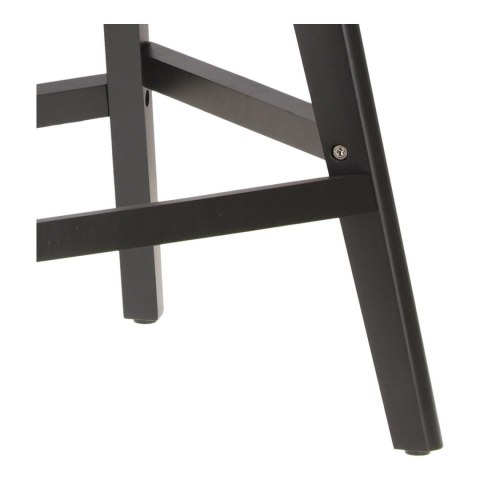 Stołek barowy Norden wood black low PP ciemny szary