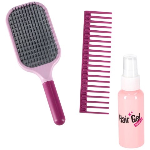 Zestaw fryzjerski dla dzieci suszarka prostownica światło dźwięk 15 elementów