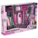 Zestaw fryzjerski dla dzieci suszarka prostownica światło dźwięk 15 elementów