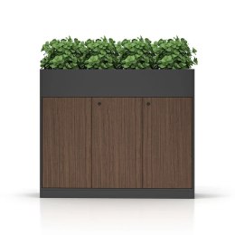 ANGEL Kwietnik biurowy z szafką Loft Work Dark 120cm