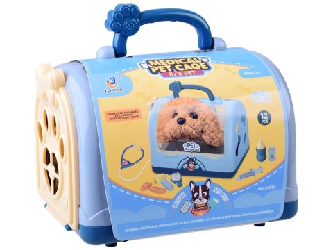 Interaktywny Piesek zestaw mały weterynarz akcesoria transporter ZA4356