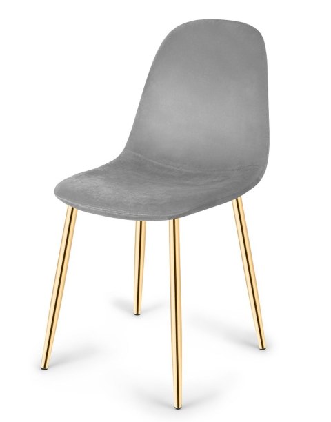 Krzesło tapicerowane GIULIA VELVET GREY GOLD II GATUNEK