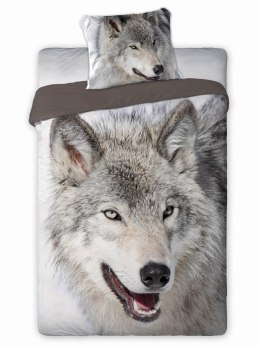 Pościel bawełna 140x200+1p70x90 Animals Wilk