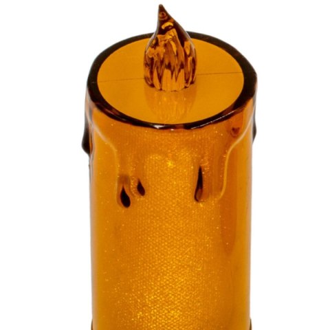ŚWIECA DEKORACYJNA 12,5 CM AMBER CIEPŁY BIAŁY 1 LED