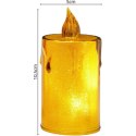 ŚWIECA DEKORACYJNA 8 CM AMBER CIEPŁY BIAŁY 1 LED