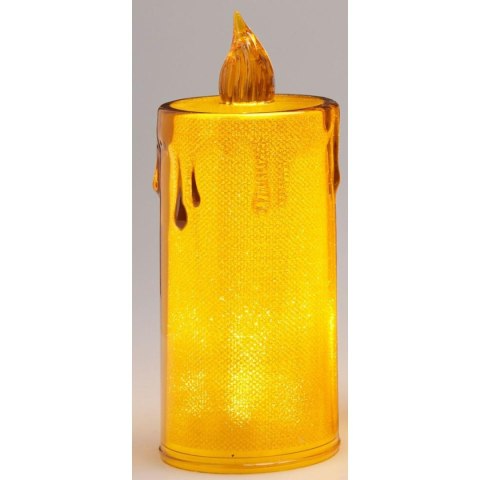 ŚWIECA DEKORACYJNA 8 CM AMBER CIEPŁY BIAŁY 1 LED